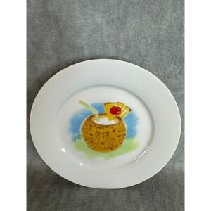 Pina Colada Recipe Decorative Plate Tropical Drink Cocktail‎ Art Kitchen Decor
